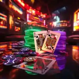Live Casino dealer က Baccarat ဖဲဖြင့် ဆော့ပေးနေသောပုံ real-time